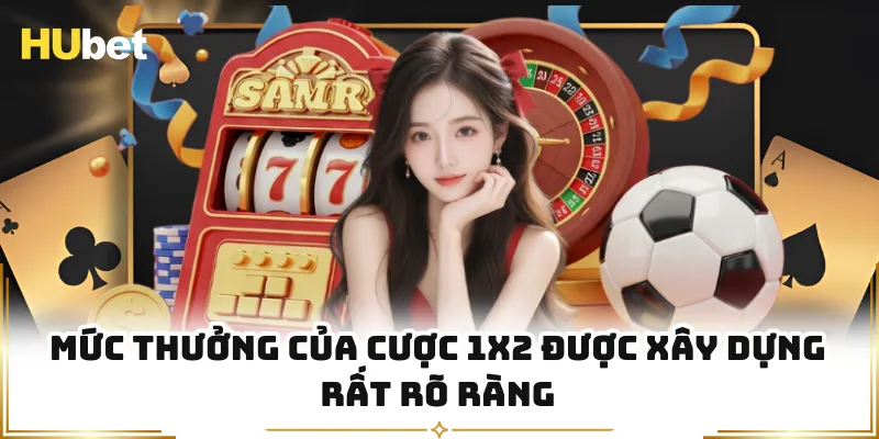 Mức thưởng của cược 1X2 được xây dựng rất rõ ràng